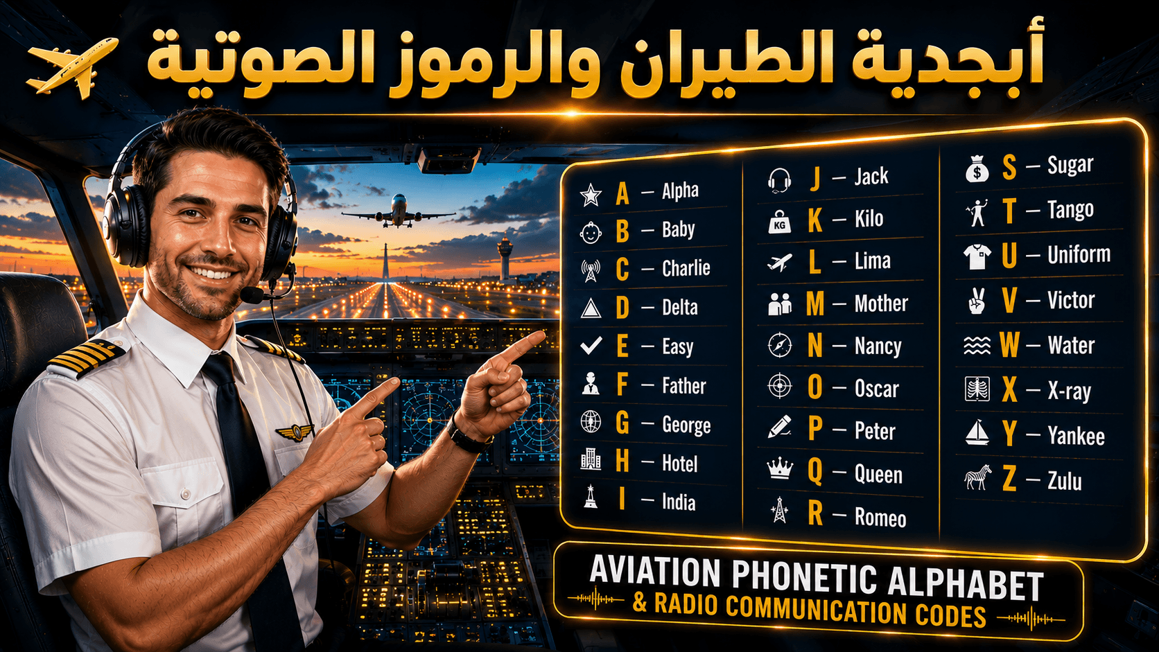 أبجدية الطيران والرموز الصوتية