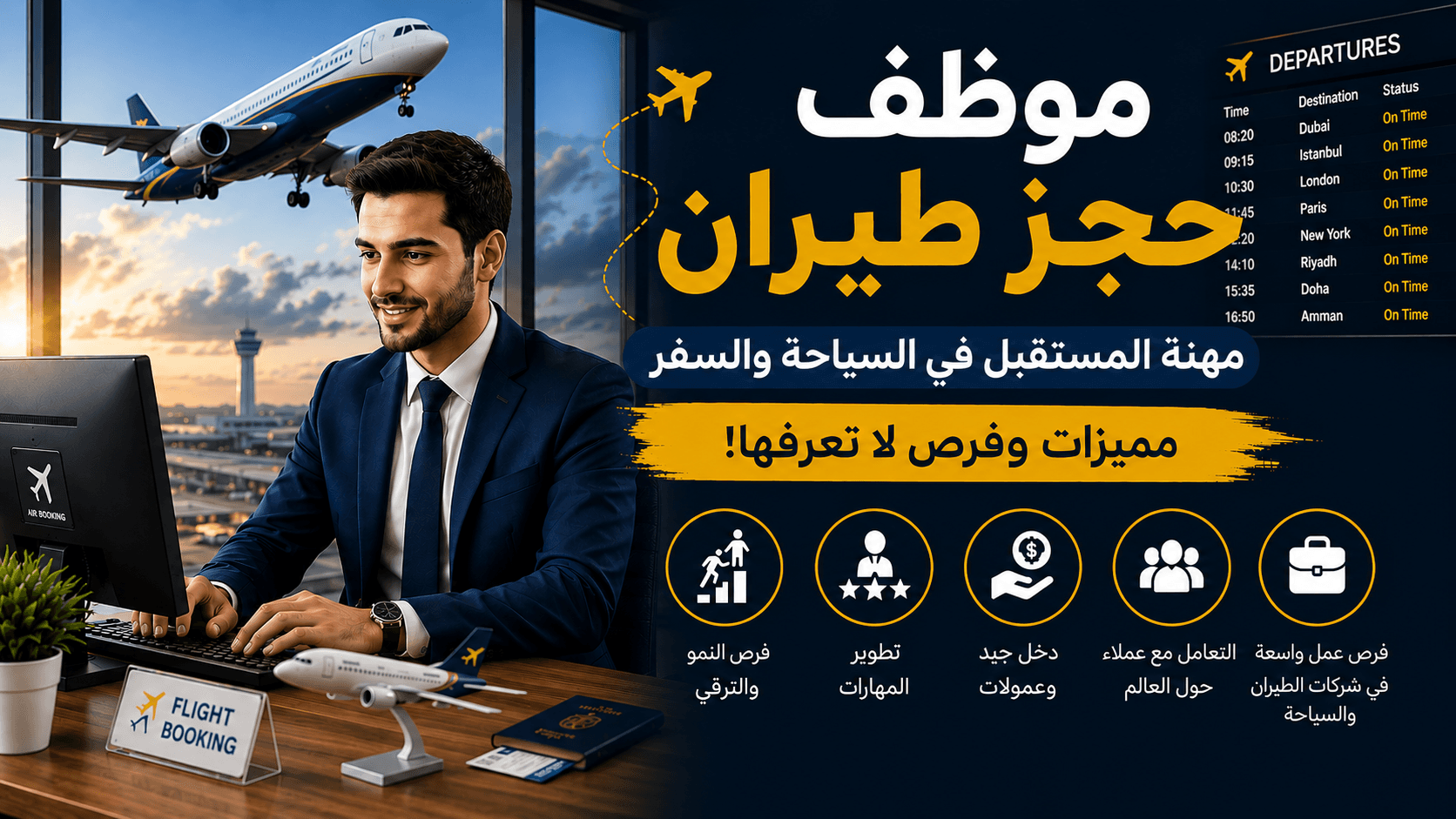 وظيفة موظف حجز طيران: المهام والمهارات وفرص العمل | WorldWay